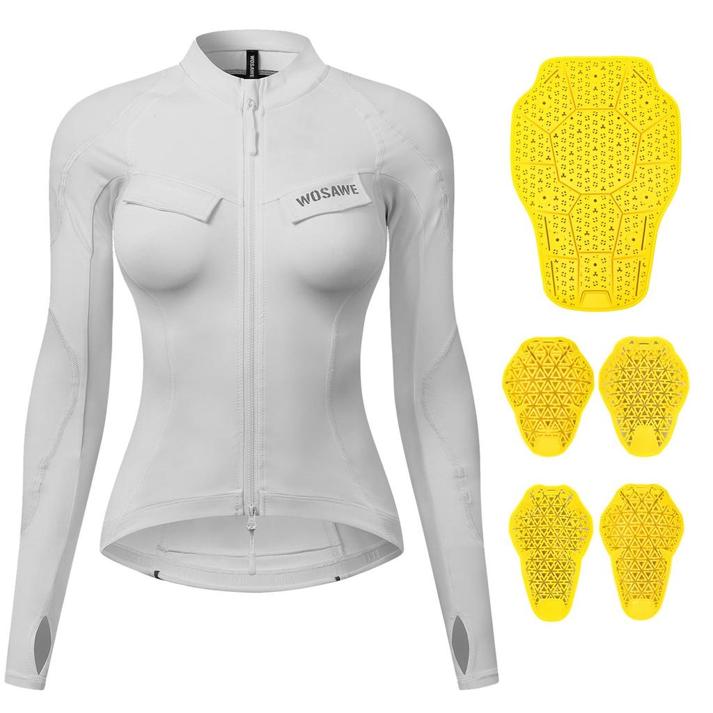 Wosawe Women Racing Jacket Autumn Winter Anti Drop Moto Jacket Reflective Thermal Motorcycle Jacket With CE Protective Gear