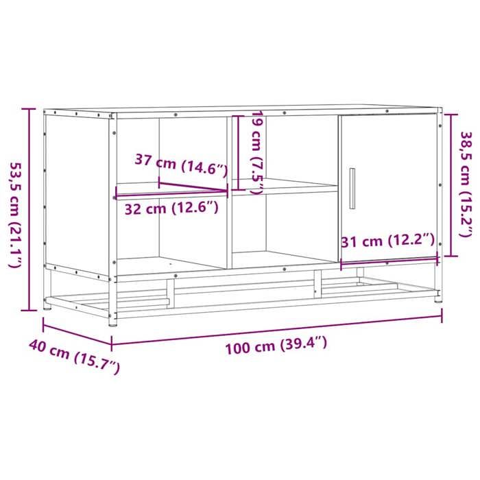 VidaXL Banc à chaussures sonoma gris bois d'ingénierie et métal, banc, banquette de couloir, siège de couloir, banc de 849217