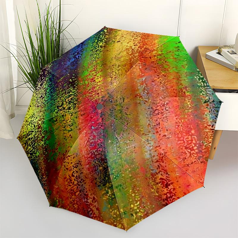 1pc Abstract Artwork Automatic Opening/Closing Umbrella with Operation & Windproof Canopy yy260311075