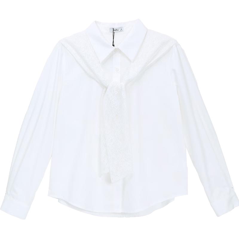 

Betu Women s Elegant French Lace Shawl Tie Blouse 2602T42 S