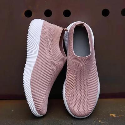 Fashion Women's Sneakers Slip-on Mesh Women Loafers Lightweight Casual Running Shoes Comfortable Womens Flat Shoes Non-slip Zapatillas