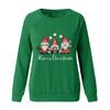 Women's Casual Fashion Christmas Printed Long Sleeve O-Neck Pullover Top