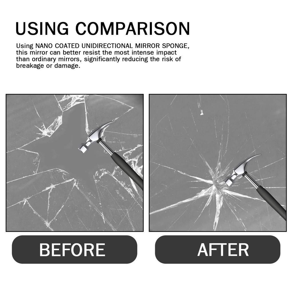 2pcs One Way Mirror Sponge Car Wash Sponge Car Cleaner Cushion Sponge for Car Windshield Bathroom Office Floor Window Glass