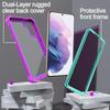Luxury Transparent Shockproof Durable Phone Case For Samsung Galaxy S25 S24 S23 S22 S21 Ultra Plus S24FE S23FE Dual Layer Cover
