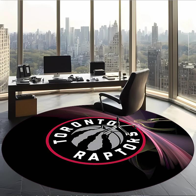 Toronto Raptors (5) Ofis için Yuvarlak Halı Ofis, Yatak Odası, Oturma Odası ve Ev Alanı için Dekoratif Yer Halısı