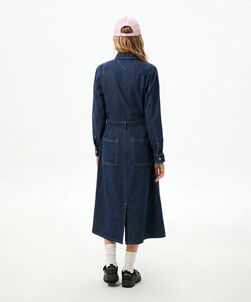 Tamijinseu Denim Long Sleeve Dress (T32G0Nop01Twl11Ap)