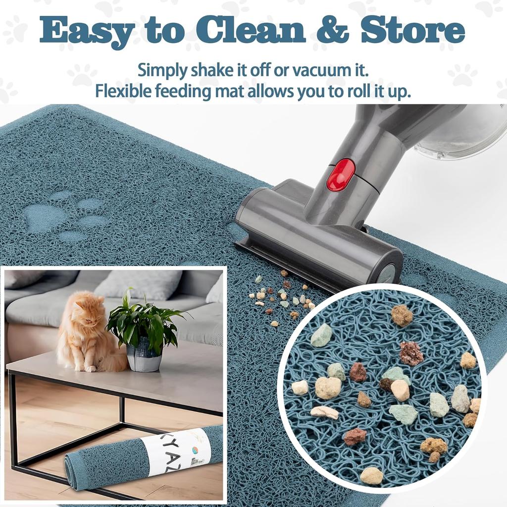 Darkyazi Cat Litter Box Mat for Floor Litter Trapping Mat Non-Slip Backing, Scatter Control, Easy Clean, Water Resistant, Soft On Paws (15.75" X