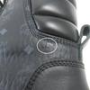 Great MCM Ankle Boots Visetos Logo All Over Black Leather Mens 42 Used