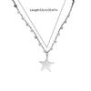 Fashion Edgy Star Pendant Necklace Handmade Clavicle Chain for Women Girls