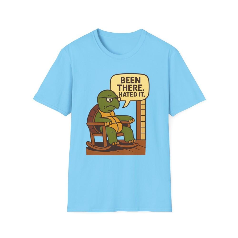 

Unisex Softstyle T-Shirt - Fed-Up Turtle Porch Vibes Funny Graphic Shirt 4XL