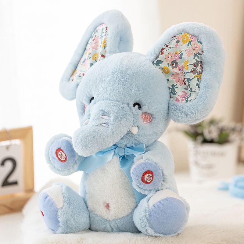 Elephant & Rabbit Soothing Plush Toy with Singing and Moving Ears