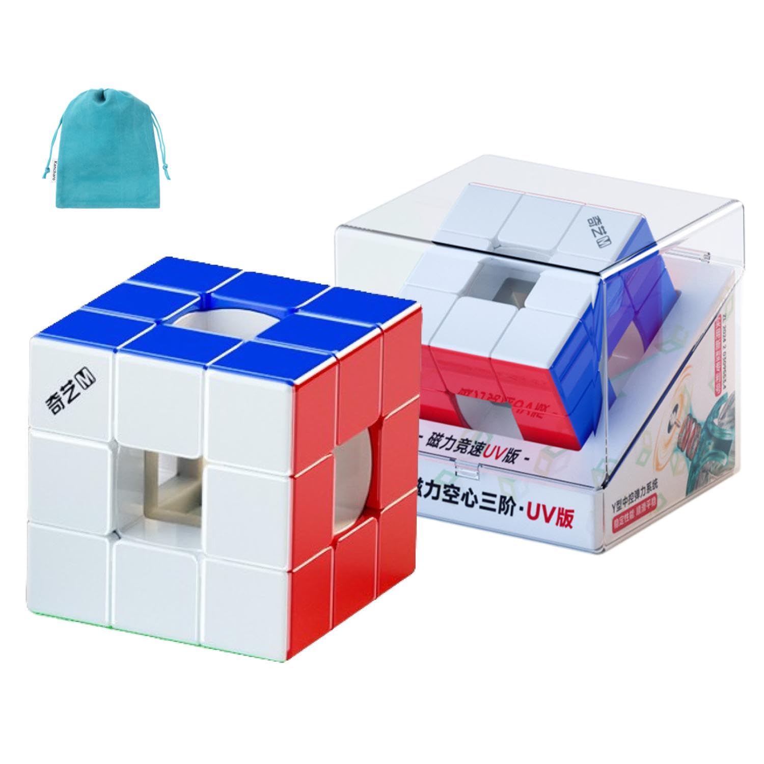 

QY Racing Void Cube 3x3 [В комплекте мешочек/Оригинал] Безнаклейковый Пустотелый Кубик (3x3 Магнитный УФ)