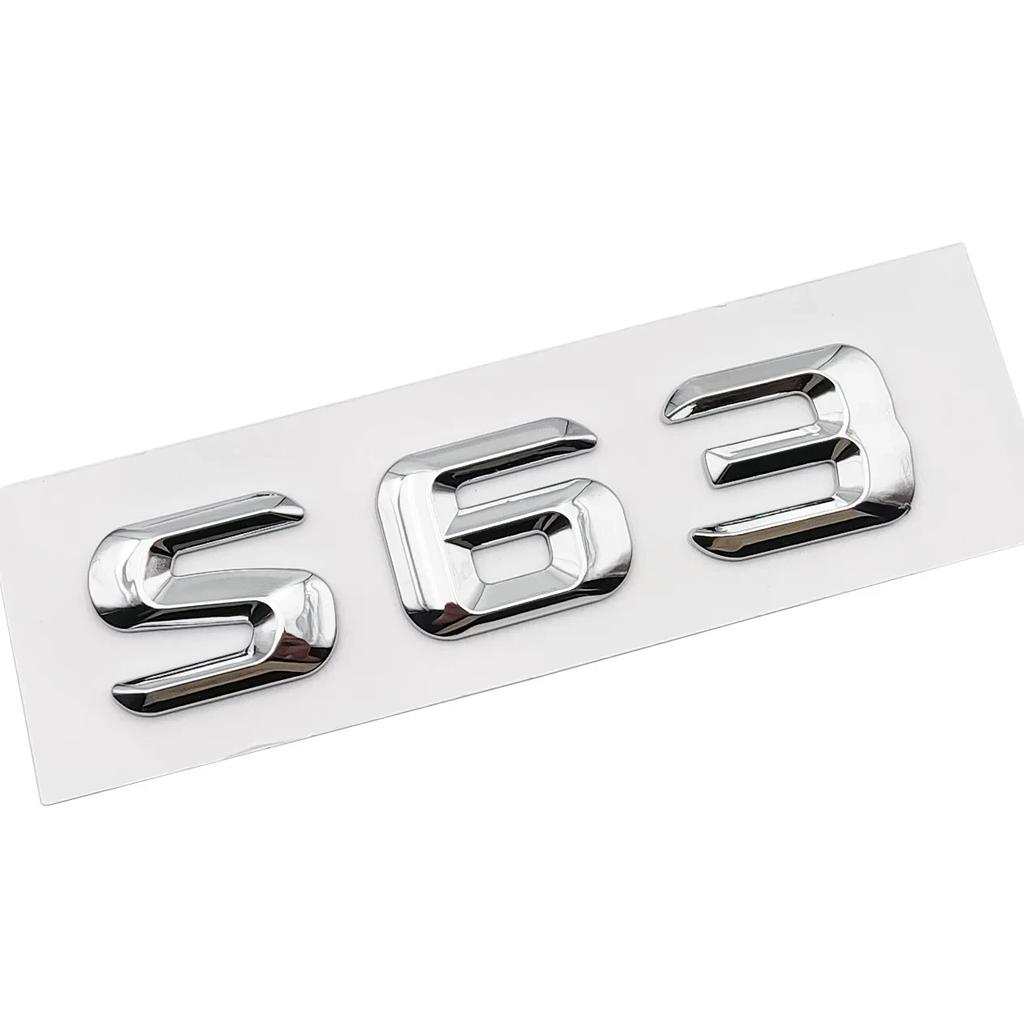 3D ABS Black Chrome Letters For S63 G63 C63 E63 AMG W205 W204 W213 W212 W222 W221 W463 Logo Emblem Sticker Accessories
