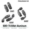 AN4 AN6 AN8 AN10 PTFE Fuel Line Kit, -4AN -6AN 8AN 10ANE85 With Fuel Hose Fitting 10FT Black