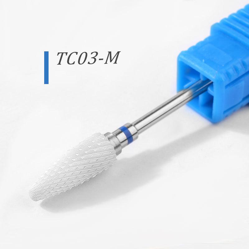 Ceramic Bullet-Shaped Nail Drill Bit for Nail and Dead Skin Removal