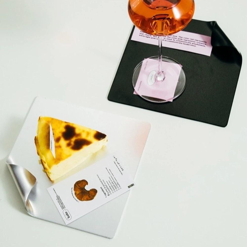 Aluminum Alloy Dessert Cake Plate Rust-proof Rolled Hem Design Dining Plate Serving Platter Bread Tray Jewelry Display Tray