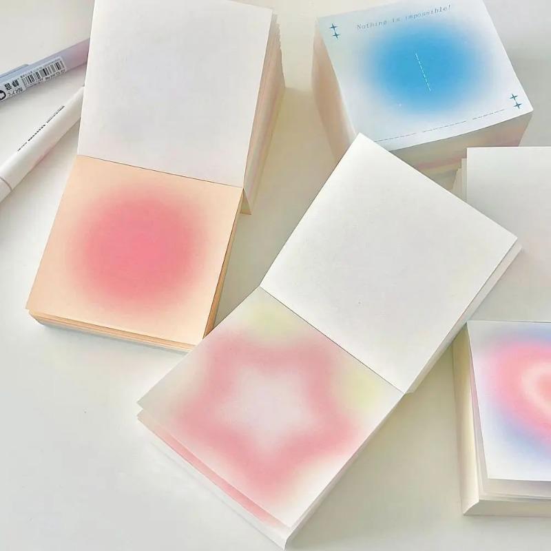 400Sheets High Quality Gradient Memo Pad Non-Sticky Dusk Sun Halo Note Paper Tearable Material Paper Stationery