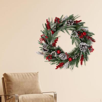 Künstlicher Weihnachtskranz Türgirlande Kreative Bastelsammlung Partydekoration Winter