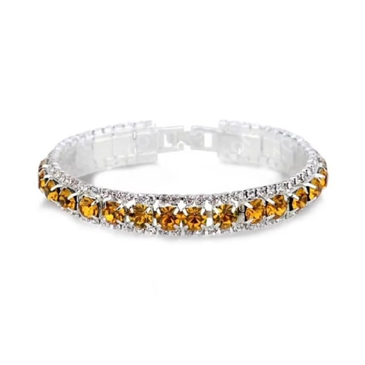 Portable Vibranting Color Bracelet Featuring Sturdy Alloy and Austrian Crystals Fashionable Accessory for Women Ladies