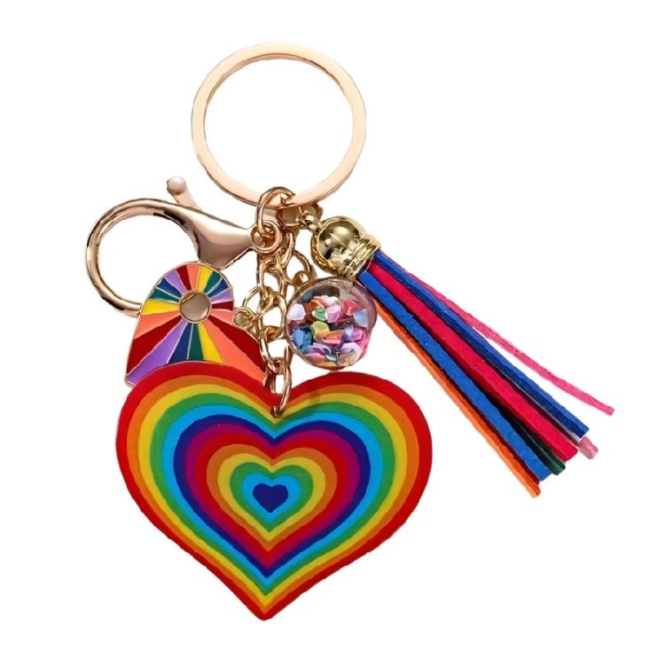 Charm Love Theme Keychain Tassels Detail Great As Friendship
