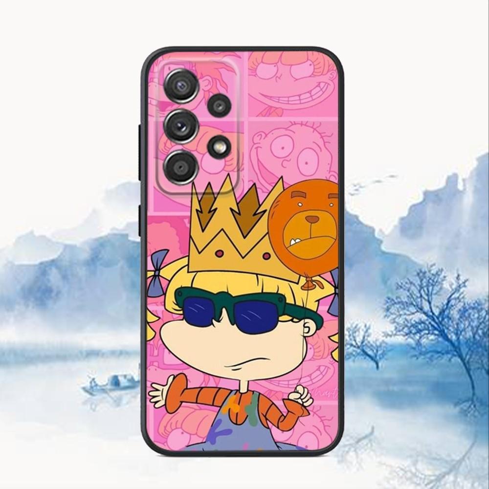 

R-Rugrat Chuckie A-Angelica Phone Case For Samsung S25,S24,S21,S22,S23,S30,Ultra,S20,Plus,Fe,Lite,Note,10,9,5G Black Cover SamsungS22ULTRA5G