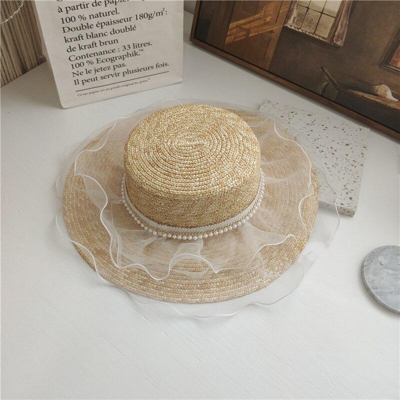 

Летняя Весна Кружевная Шляпа От Солнца Соломенная Шляпа Милая Плоская Верхняя Женская Дорожная Шляпа Повседневная Кружевная Пляжная Шляпа От Солнца Дышащая Женская Летняя хаки