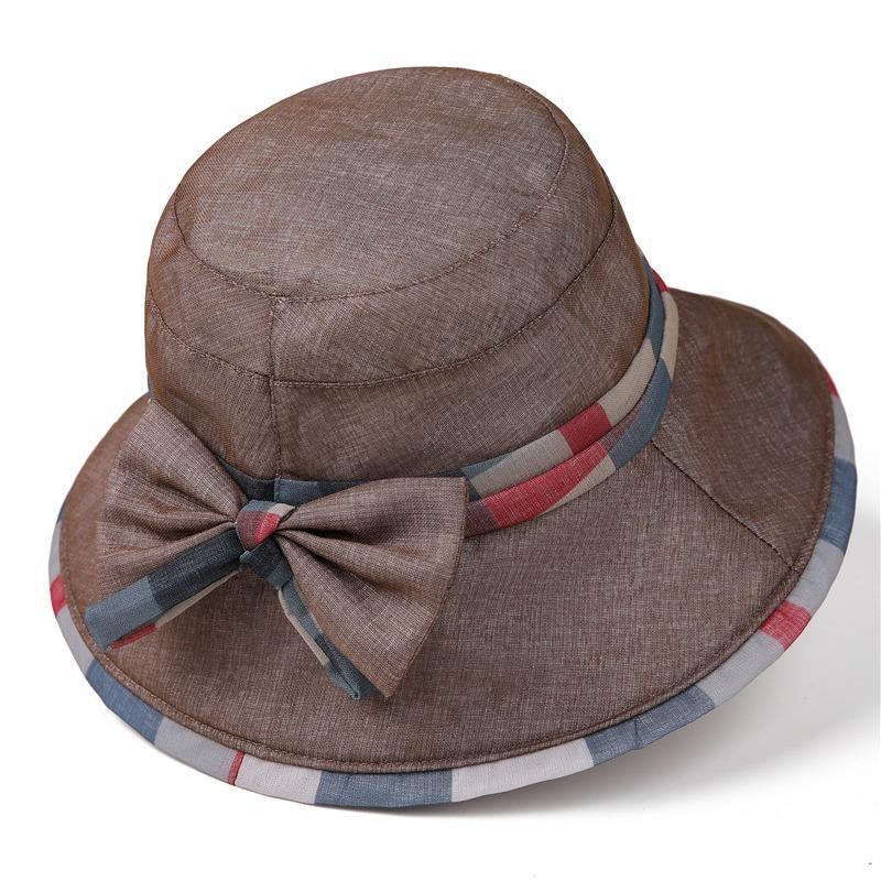 Hat Women Spring Summer Travel Sunshade Sunscreen Bucket Hat Elegant Temperament Basin Hat Breathable Sun Hat