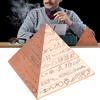 Metal Ashtray with Cover Retro Office Ornaments Smoking Gifts Egyptian Pyramids shape(Coppery )