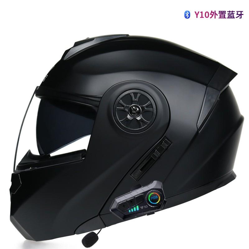 Full Face Motorcycle Helmet With Dual Visors Bluetooth Module Electric Scooter Riders Unisex Adult ABS Winter Use