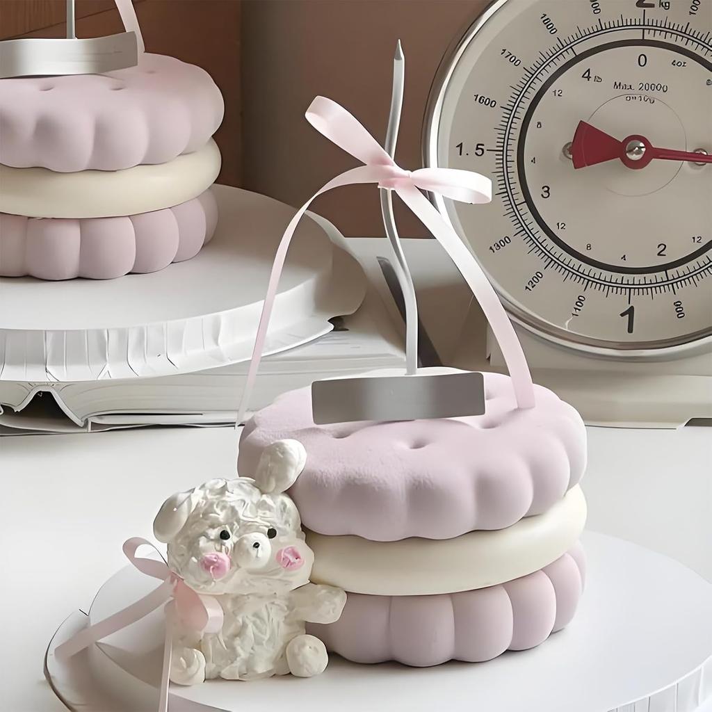 Sandwich Cake Silicone Mold Set, Set of 3, Round Stuffed Cake Baking Molds for Desserts, Pink