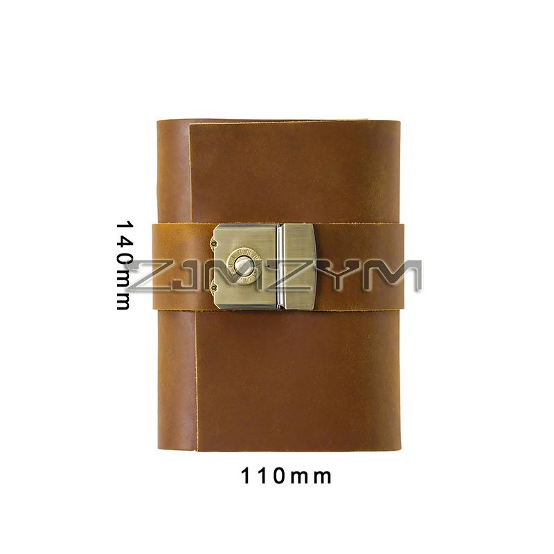 Vintage Handmade Leather Notebook Journal, Antique European Leather Password Lock Diary, Cowhide Retro Notepad Sketchbook