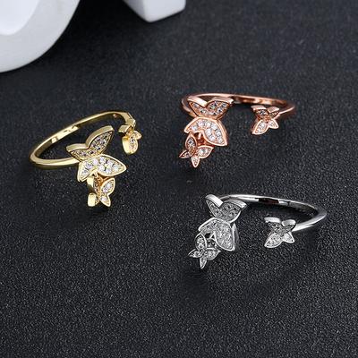 New Retro Fashion Temperament Butterfly Women's Ring.
