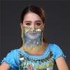 Polyester Belly Dance Veil Sequins Dance Performance Accessories Belly Dance Glitter Veil  Women