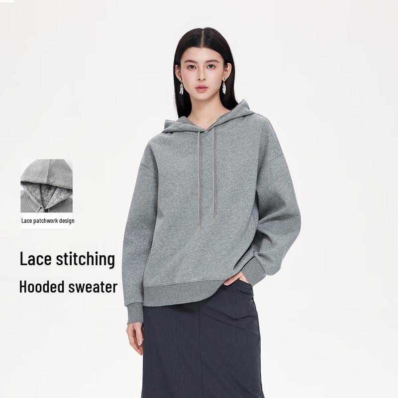 FivePlus Women's Loose Fit Long Sleeve Hooded Sweatshirt