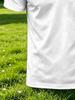Men's Outdoor Polo Shirt, Available in Multiple Sizes, Features a White Base with a Campfire Print on the Chest. Stylish, Casual, and Comfortable,
