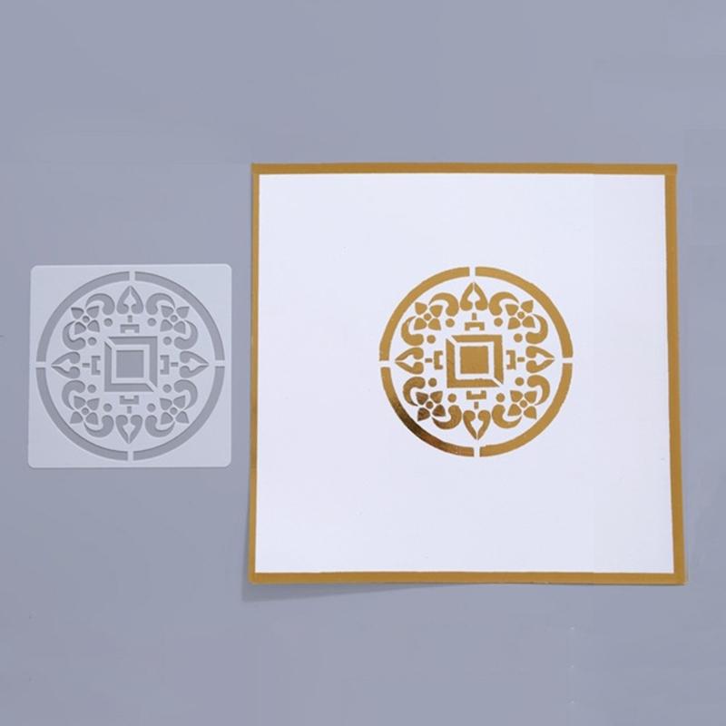 Versatile Mandalas Design Stencils For Artistic Expression Decoration Projects PET Templates With Precise Cutout Shapes