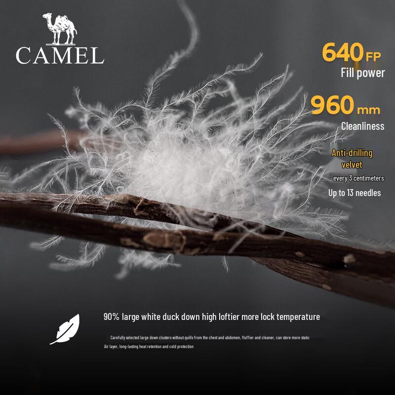 Camel Women's Quilted Hooded Puffer Down Jacket