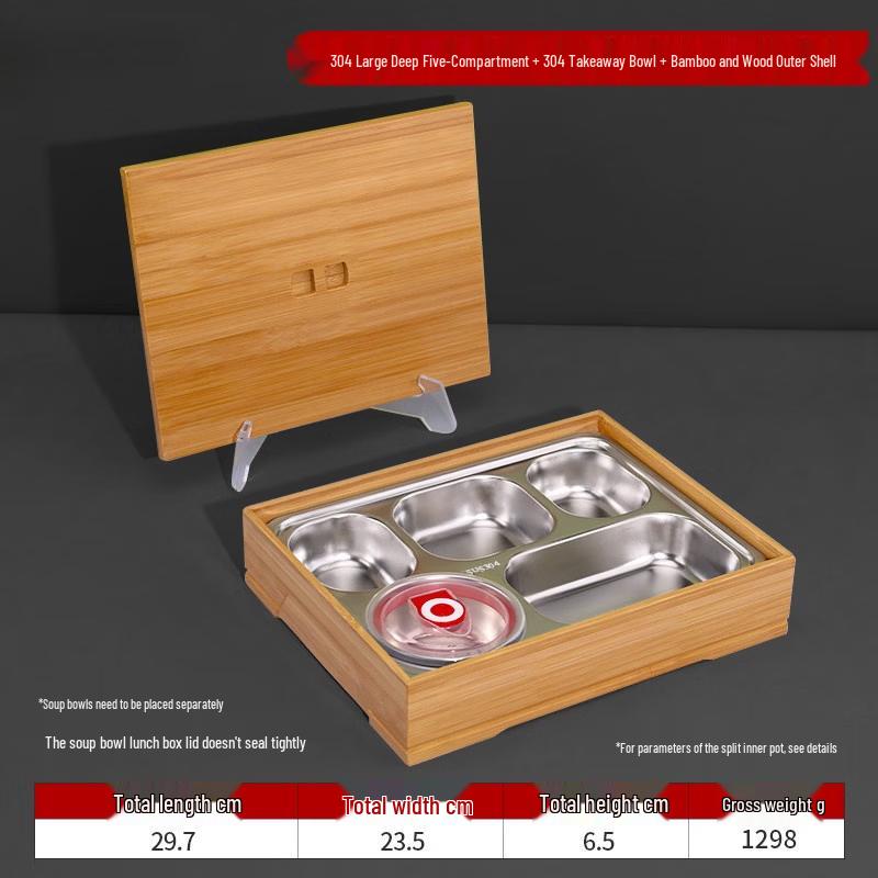 Premium DM304 Stainless Steel Compartmented Lunch Box