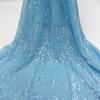 Tessuto di Pizzo Ricamato Full Paillettes Lucide Multicolore Materiale da Cucito Fai da Te per Abito da Sposa Tessuto Decorativo per Abbigliamento