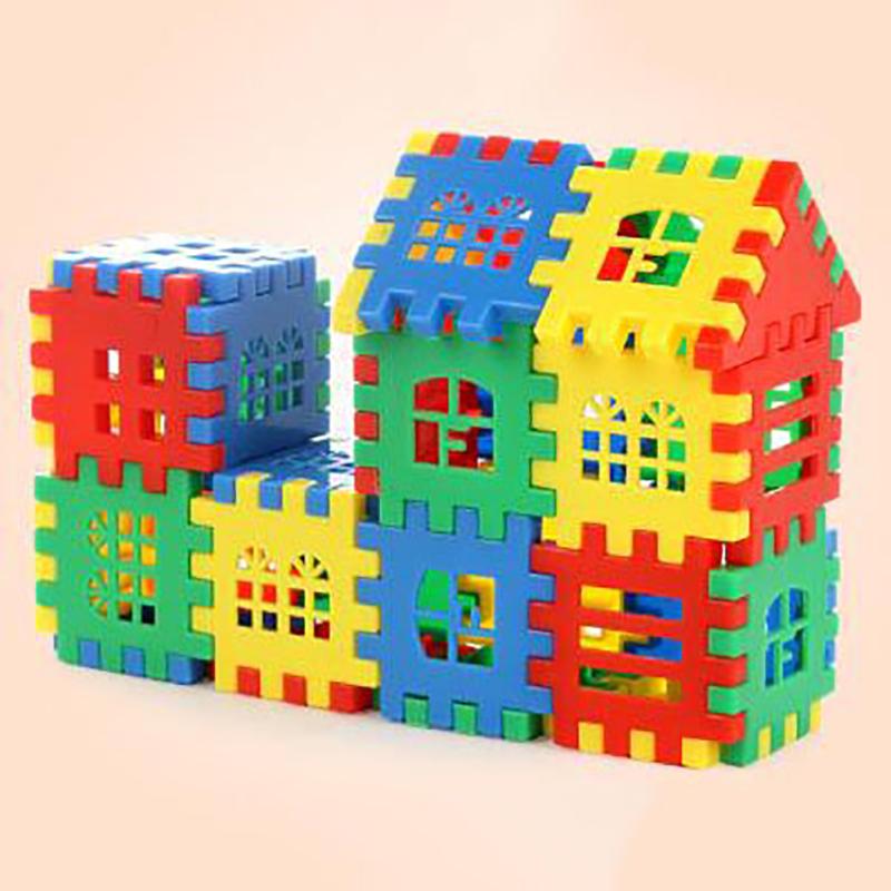 44ks Dětský domeček s pravopisným logem Block City Diy Model Figurky vzdělávací hračka