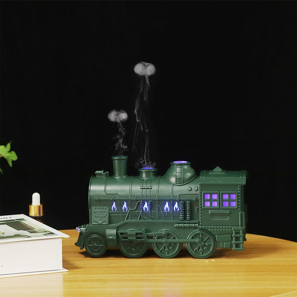 Vintage Train Ultrasonic Air Humidifier with Remote Control Fine Mist Quite 300ML Essential Oil Diffuser for Home Christmas I7Z7