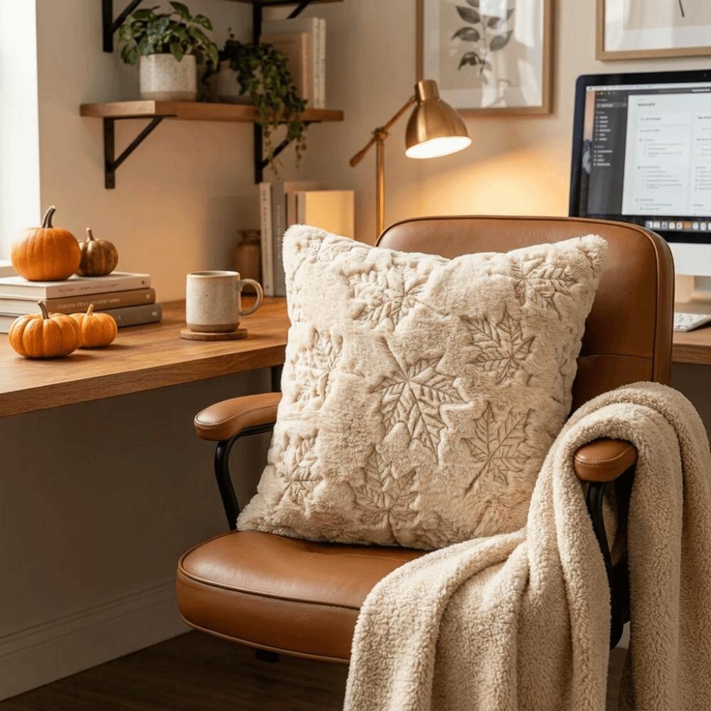 Pumpkin Pattern Cushion Covers Embroidered Decorative Pillowslip Pillowcases Office Decoration