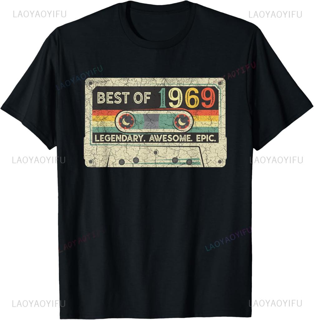 Vintage 1969 T Shirt Best Year 1969 Original Genuine Classic TShirt Streetwear Personalized Clothing Camisas Streetwear