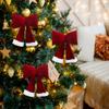 New Christmas Bow Decoration Plush Handicrafts Christmas Atmosphere Scene Shopping Mall Decoration Pendant