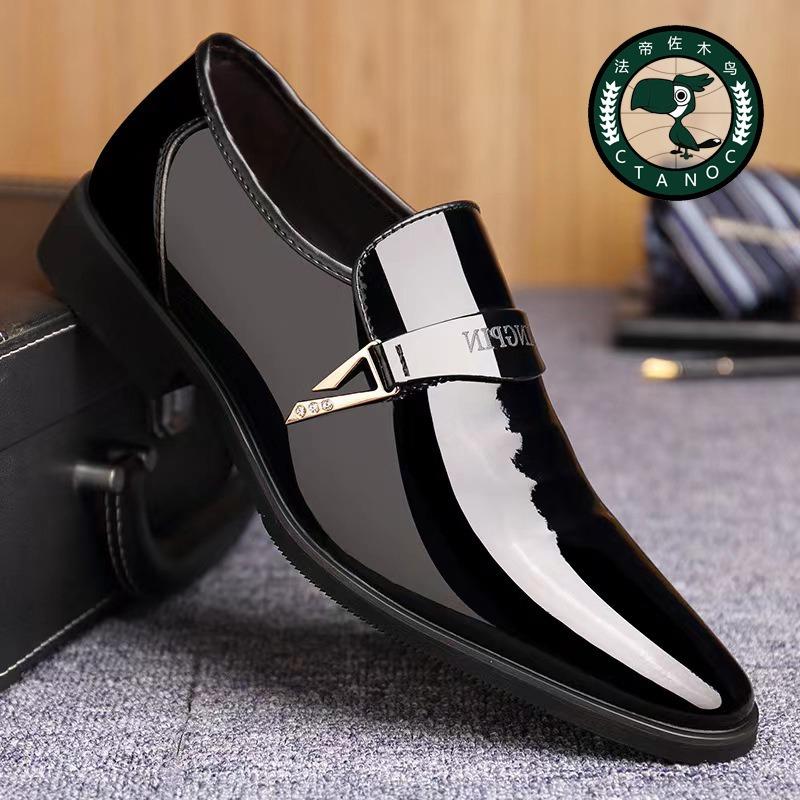 Men's Genuine Leather Loafers Slip-On Casual Dress Shoes Soft Sole Breathable Classic Business Walking Shoes for Men