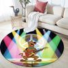 Scooby Round Area Rug,Carpet Rug for Living Room Bedroom Sofa Playroom Decor,Non-slip Floor Mat