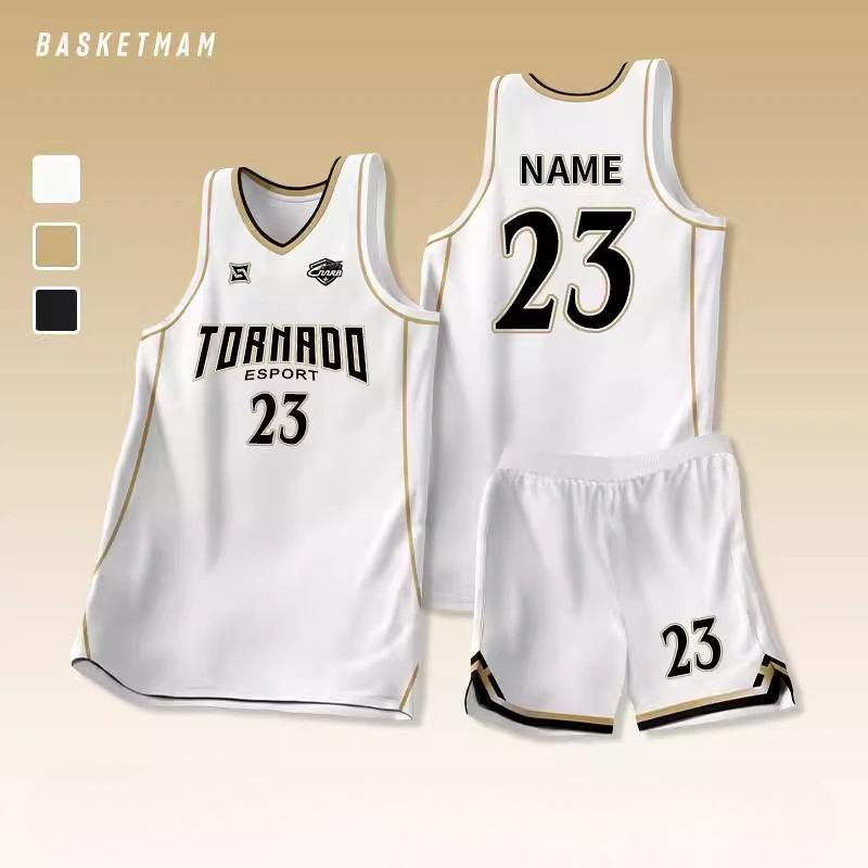 Basketball-Trainings- und Wettkampfanzug, personalisiertes amerikanisches schnelltrocknendes Trikot, Team-Kit