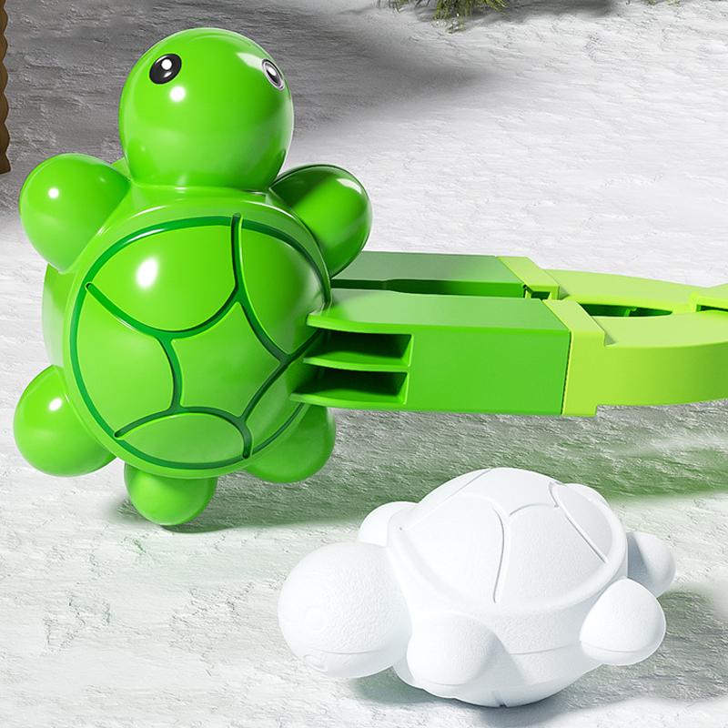 Kar Topu Yapıcı Eğlenceli Kaplumbağa Klipsli Oyuncak Kışlık Kar Topu Şekillendirici Taşınabilir Kalıplar Çocuklar Erkekler Yetişkinler İçin Bahçe Dış Mekan Çim Teras