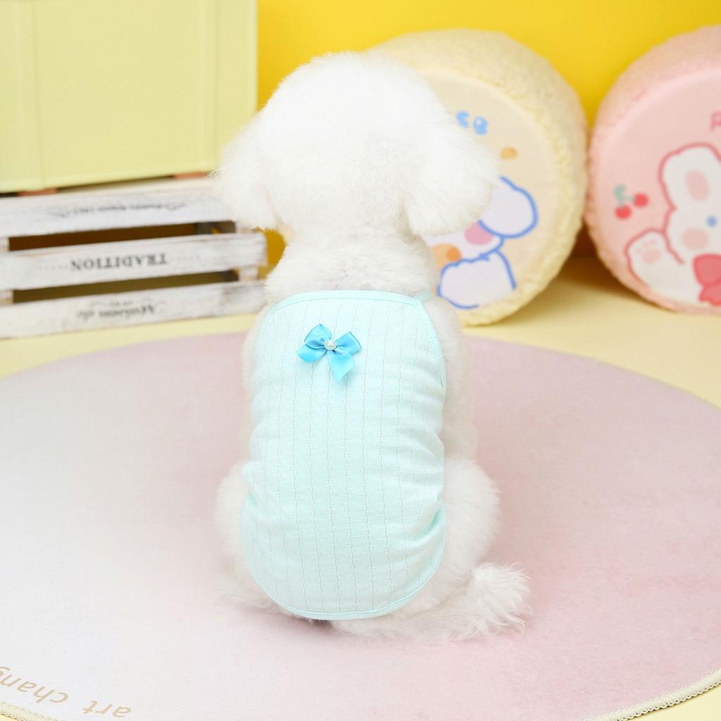 Spring and Summer 2023 Dog Clothes Pet Clothes Teddy Is Suitable for Summer Home Sling Pet Clothes.