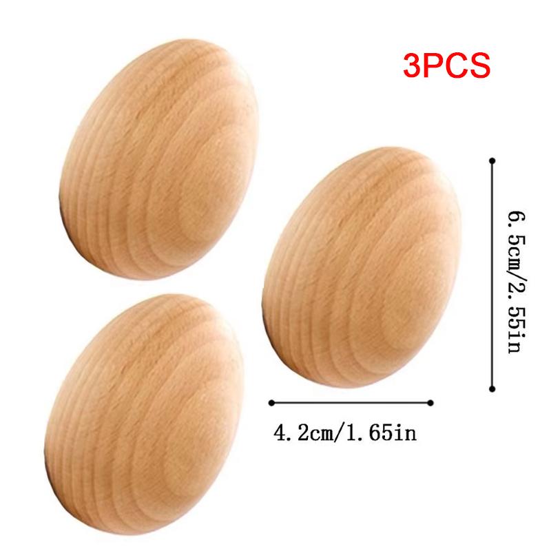 1PCS New Wooden Hook Beech Egg Type Coat Hook Wood Hanger Wall Hanging Clothes Hat Rack Home Nordic Closet Decor Hooks Storage